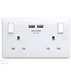 Twin socket outlet usb